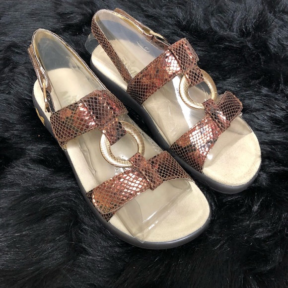 Algeria leather Velcro sling back sandals 38 - Picture 1 of 14